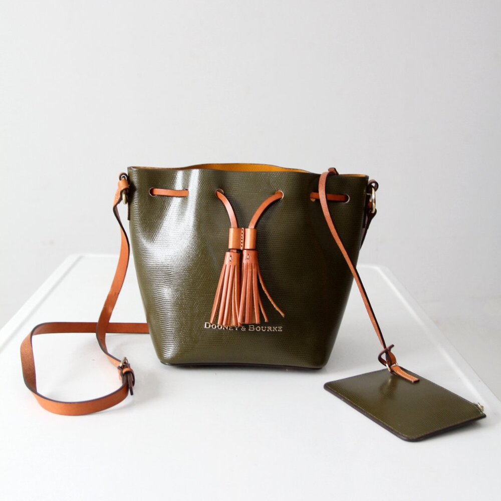 Dooney & Bourke Serena Drawstring Crossbody Green… - image 1